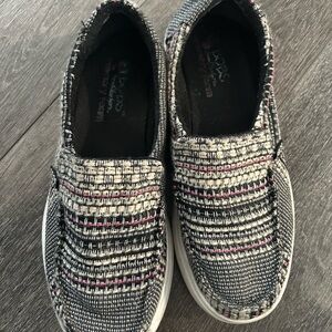 Skechers Kids' Black and White Slip-On Sneakers